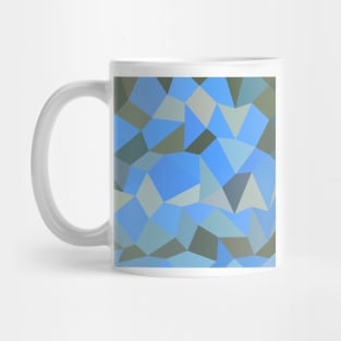 Bondi Blue Abstract Low Polygon Background Mug